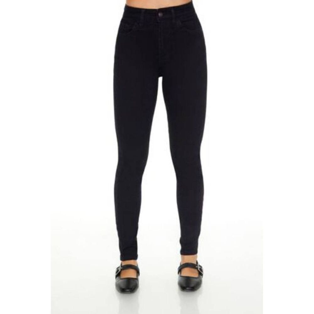 FOREVER 21 HIGH RISE BLACK SKINNY JEANS SZ.26 NWT.